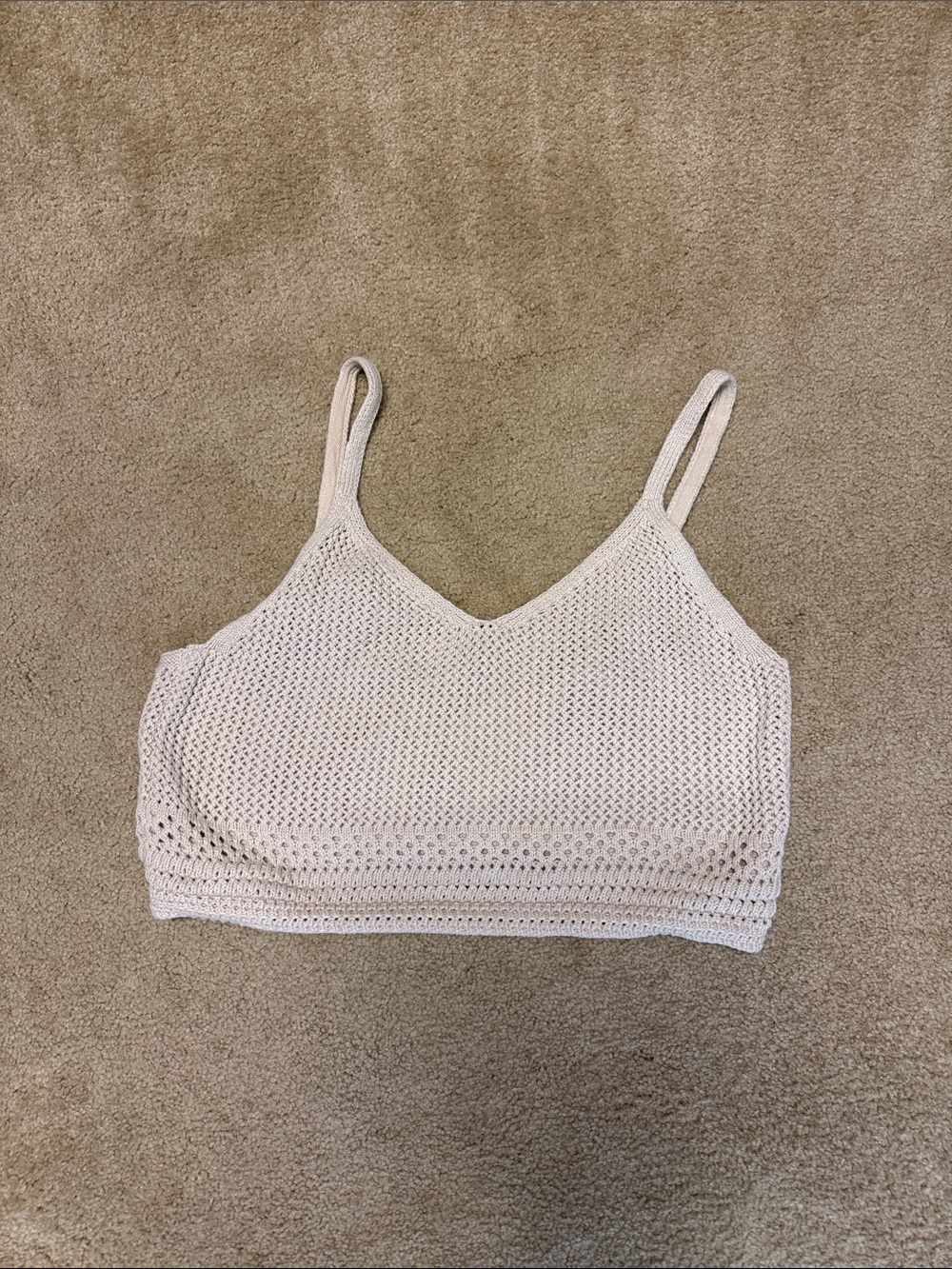 Z Supply Crochet lined Bralette Top in Light Cream